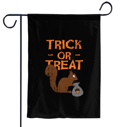 Trick Or Treat Squirrel Garden Flags