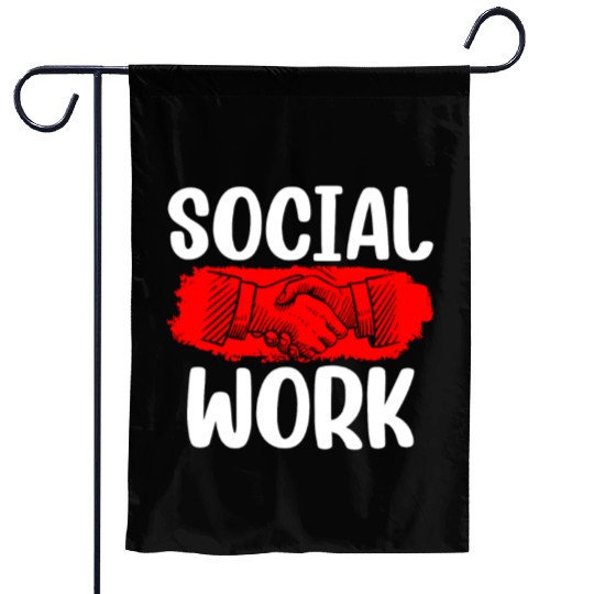 Social Work Job Worker Graduation Garden Flags