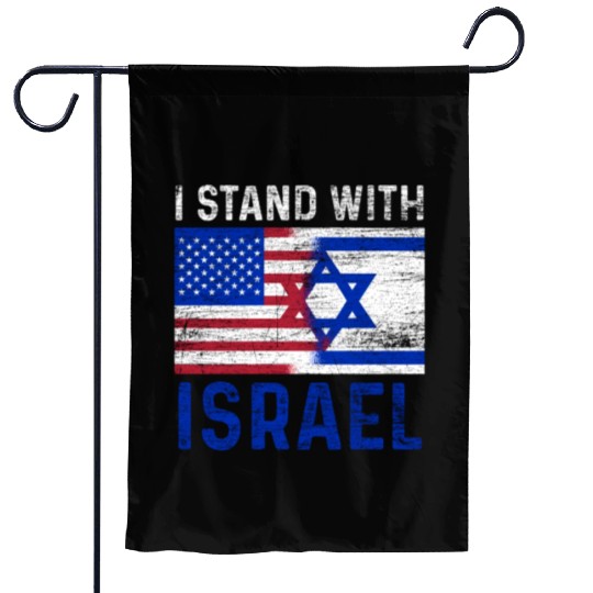 Us Flag I Stand With Israel Garden Flags