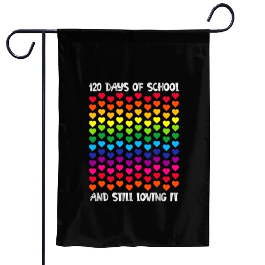 Happy 120th Day of School Teacher Student Garden Flags