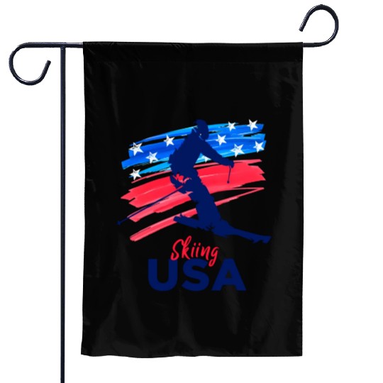 Skiing Usa Support The Team Usa Flag Ski Winter Garden Flags