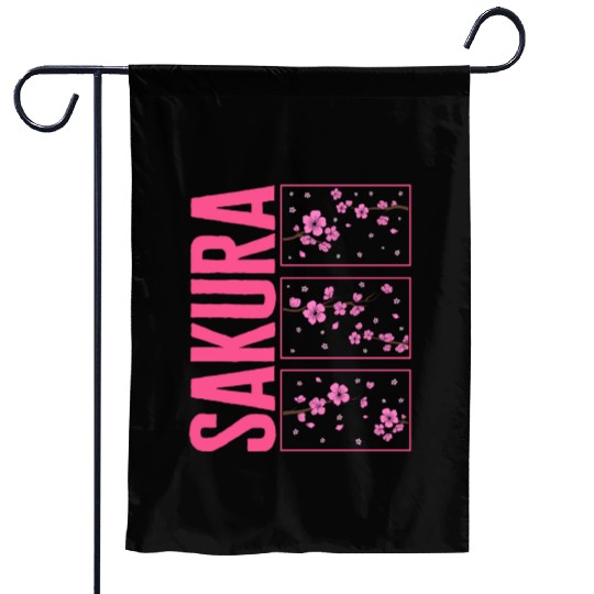 Cherry Blossom Garden Flags, Sakura Kawaii Pop Culture