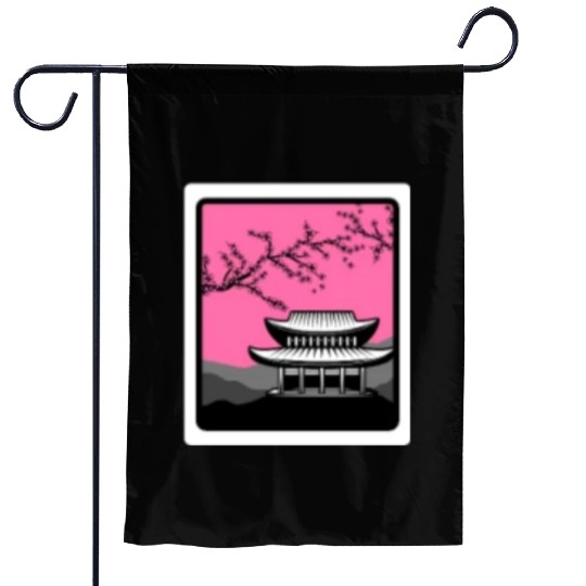 Cherry Blossom Garden Flags, Sakura Kawaii Pop Culture