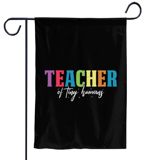 Teacher Of Tiny Humans Kindergarten Autism Garden Flags