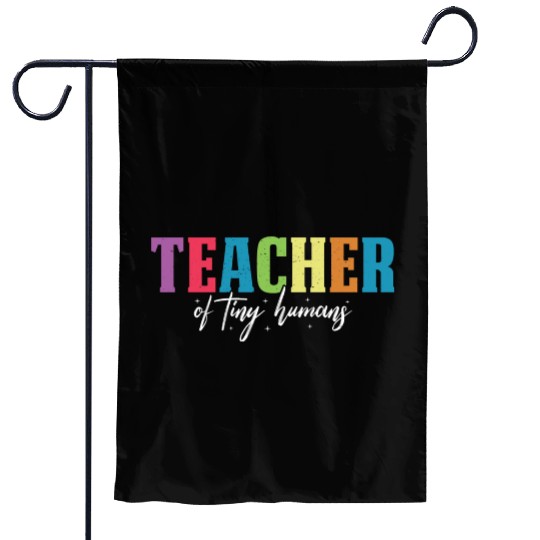 Teacher Of Tiny Humans Kindergarten Autism Garden Flags