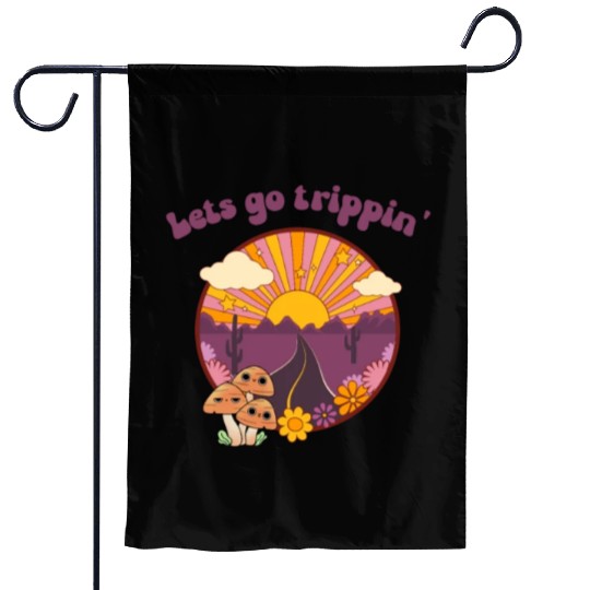 Road Trippin Cool Retro Vintage Road Trip Garden Flags