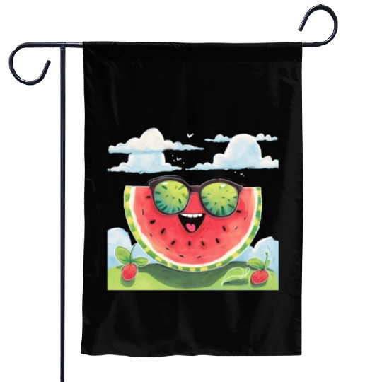 Cute Watermelon Party Summer Melon Fruit Garden Flags