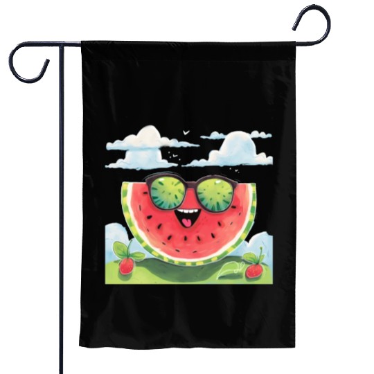 Cute Watermelon Party Summer Melon Fruit Garden Flags