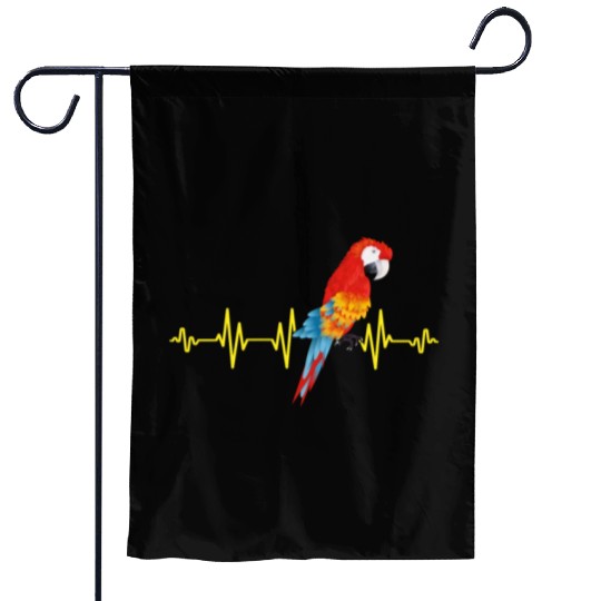Macaw Heart Beat Parrot lover Macaws Parrots Garden Flags