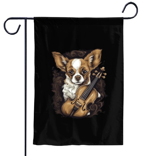 Chihuahua | Ukulele Guitar Hawaii Aloha Violine Garden Flags