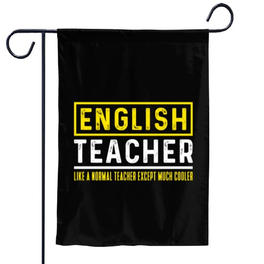 English teacher teacher teaching student unicorn Garden Flags