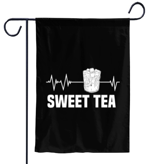 Great Sweet Tea Glass Heartbeat Motif Garden Flags