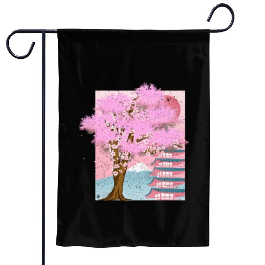 Japan aesthetics sakura tree gift cherry blossom Garden Flags