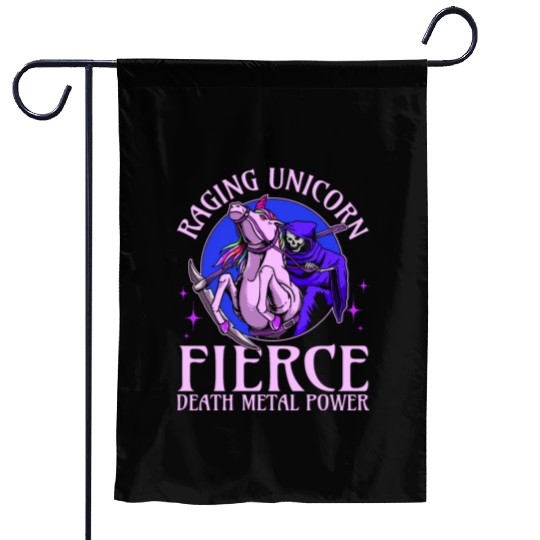 Goth Rock Satan Unicorn Festivals Death Metal Garden Flags