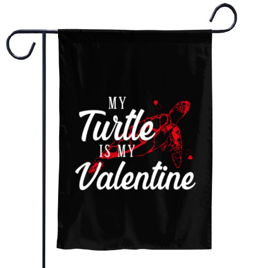 Sea Turtle Tortoise Valentines Day Garden Flags