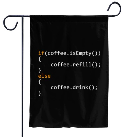 Programmer Coffee For Coders Garden Flags