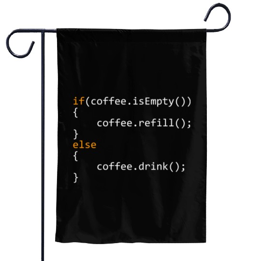 Programmer Coffee For Coders Garden Flags