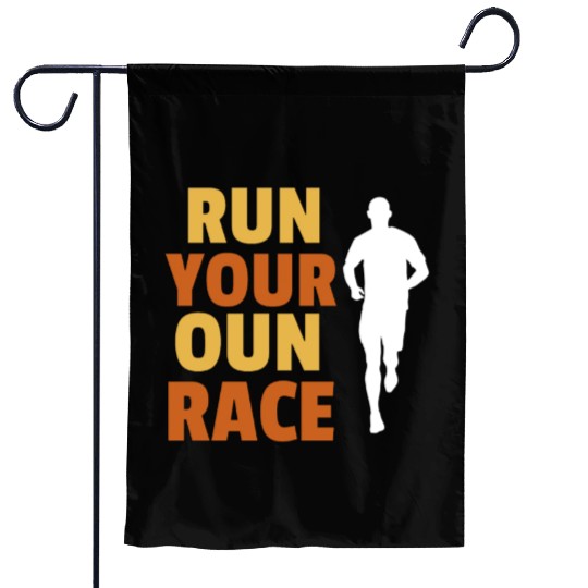 Run your own race, Race walking Garden Flags