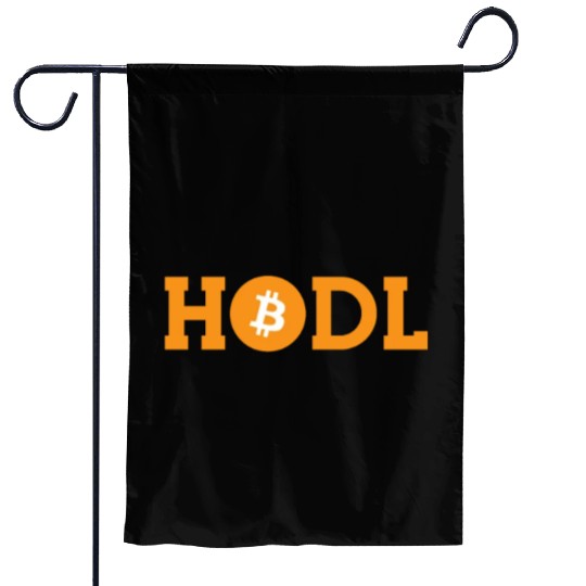 Bitcoin Hodl BTC Coin Crypto Trader Hodl Moon Garden Flags