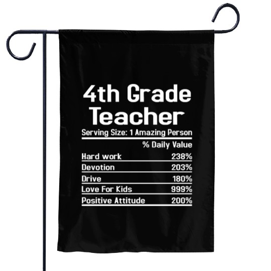 4th Grade Teacher Garden Flags