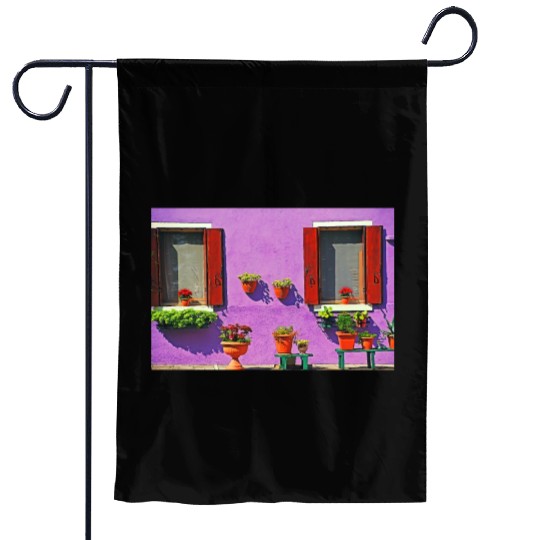 Windows of Venice Italy 1904 Garden Flags