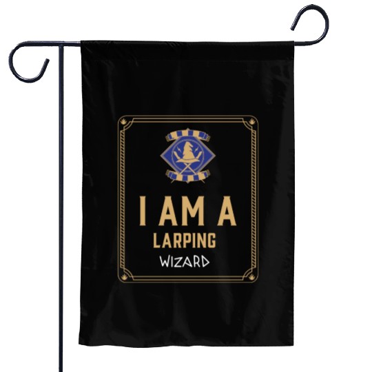 I Am A LARPing Wizard Garden Flags
