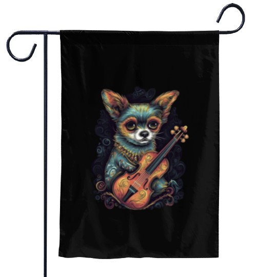 Chihuahua | Ukulele Guitar Hawaii Aloha Violine Garden Flags