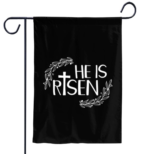 He Is Risen For Christian Happy Easter Jesus Swea Garden Flags
