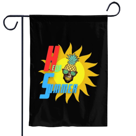 hello summer Garden Flags