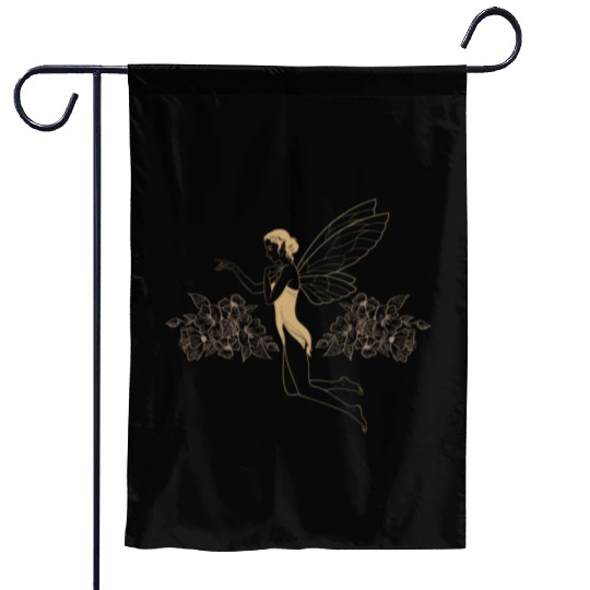 Fairy Garden Flags, Fairycore Floral Fairy Grunge Garden Flags,