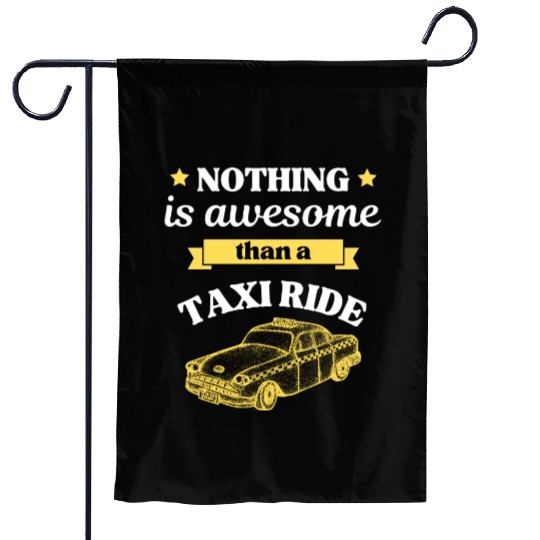 Taxi Ride Old Car Lover Garden Flags
