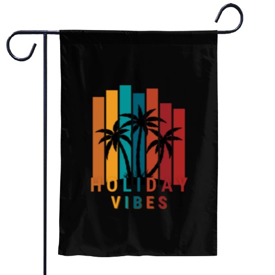 Holiday vibes - tropical palms trees Vacation time Garden Flags