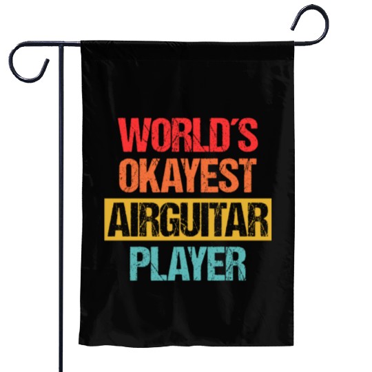 World's Okayest Air Guitar Player - Unleashed Garden Flags
