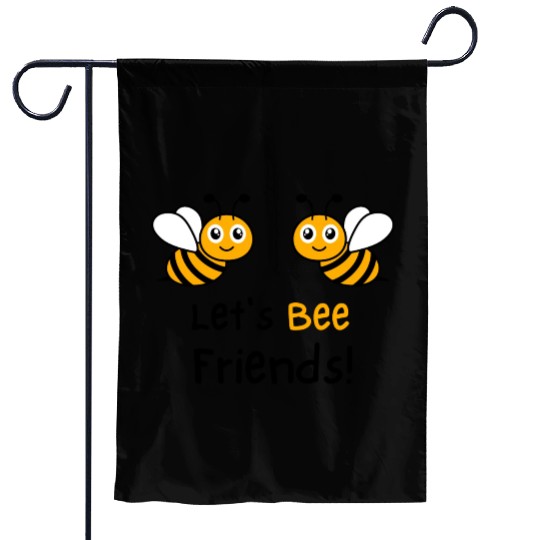 Bee Lovers Honey Bee Garden Flags, Let's Bee Friends