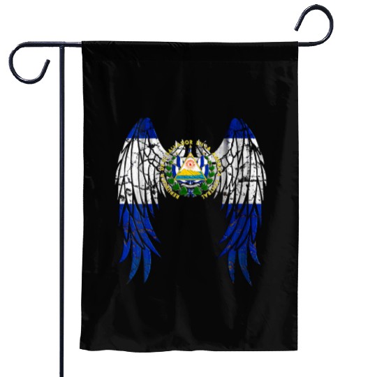 El Salvadorian Flag Angel Wings Jesus Christian El Garden Flags