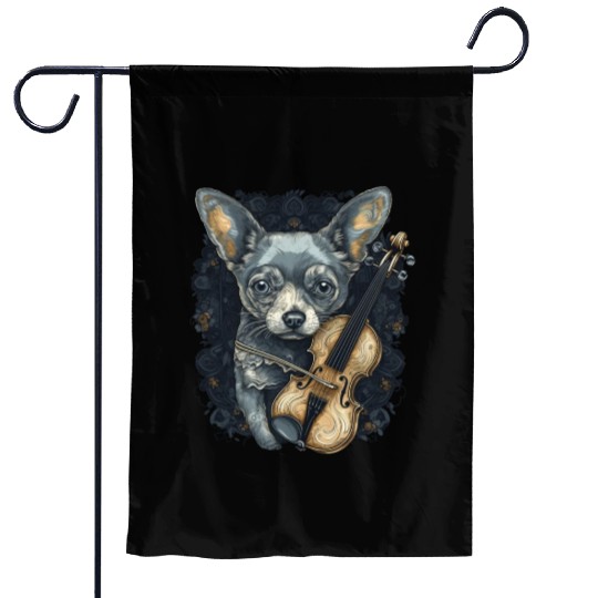 Chihuahua | Ukulele Guitar Hawaii Aloha Violine Garden Flags