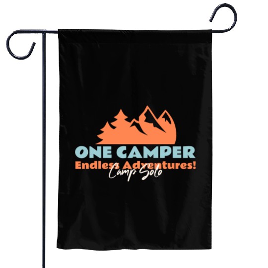 One camper endless adventures Garden Flags