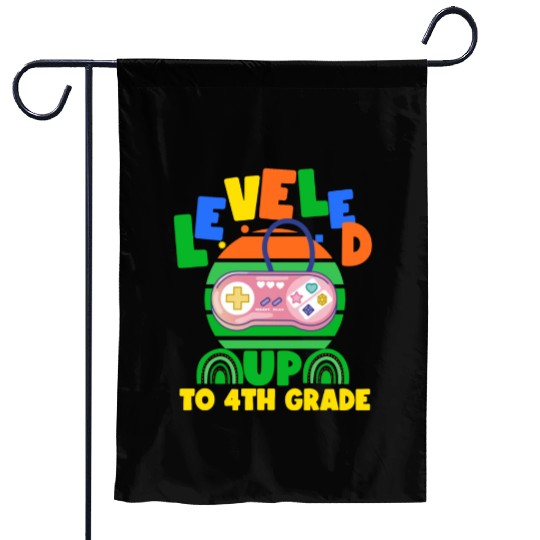 Level up to 4th grade, back to school Garden Flags