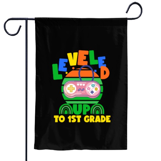 Level up to 1st grade, back to school Garden Flags