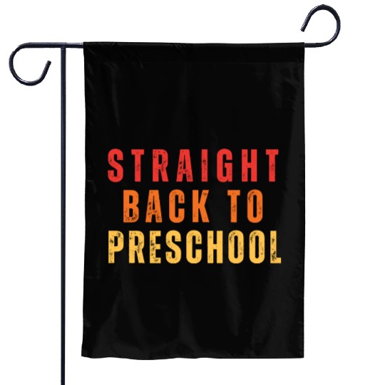 Preschool Teacher Back to school in retro vintage Garden Flags