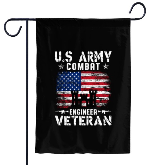 US Army Combat Engineer Veteran Garden Flags