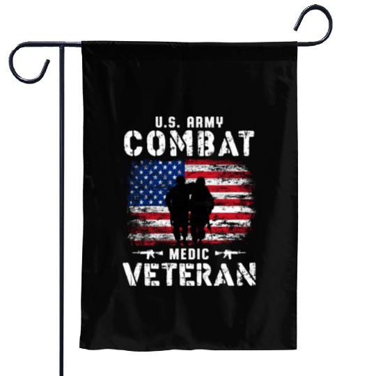 US Army Combat Medic Veteran Garden Flags