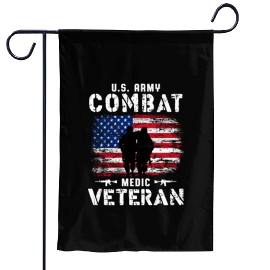 US Army Combat Medic Veteran Garden Flags