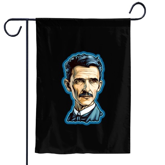 Nikola Tesla Physics Nerd Geek Garden Flags