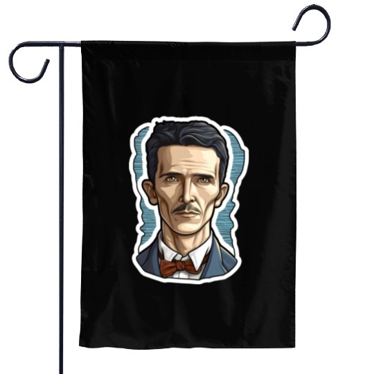 Nikola Tesla Physics Nerd Geek Garden Flags