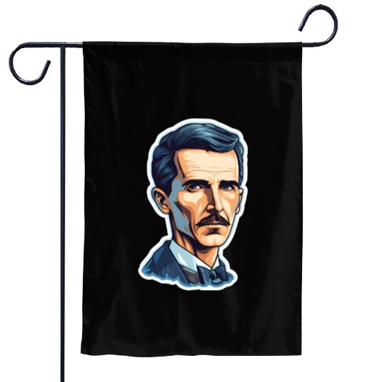 Nikola Tesla Physics Geek Nerd Garden Flags