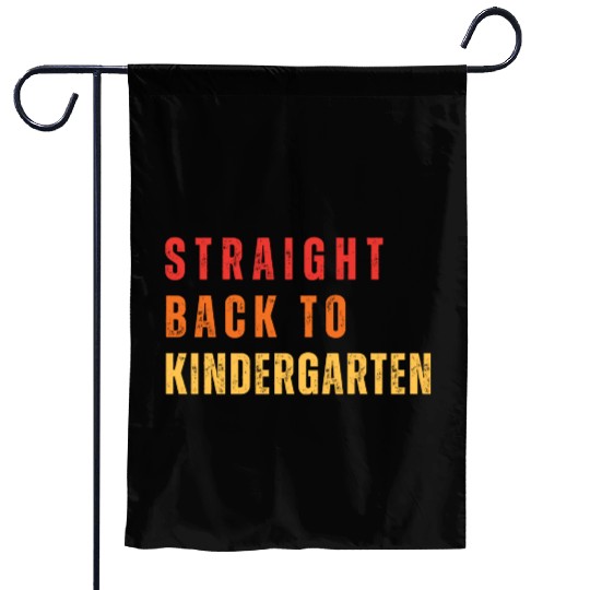 Kindergarten Teacher Back to School Retro vintage Garden Flags