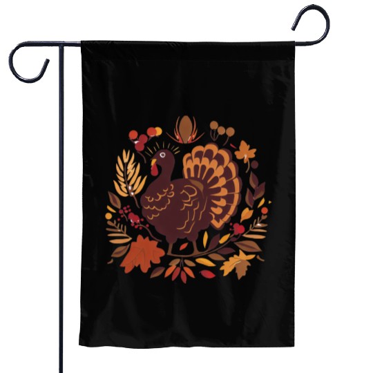 Turkeys, Harvest, and Gratitude Garden Flags