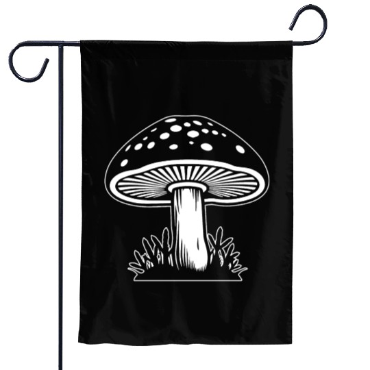 Mushroom Picker Fungi Forest Garden Flags