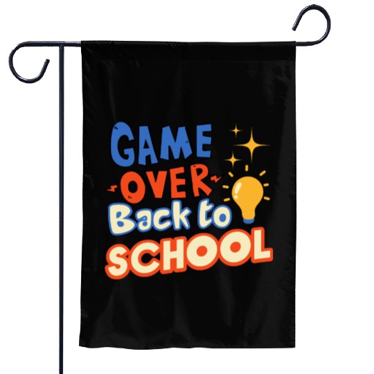 Game Over Back to School Garden Flags